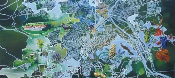 Gemälde mit dem Fernsehturm Stuttgart