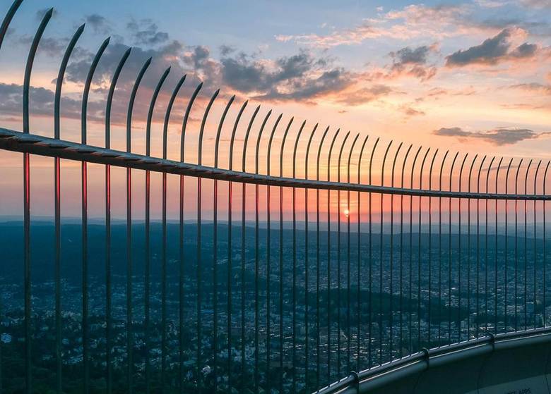 Sonnenuntergang von der Plattform 